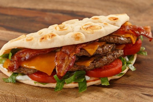 Bacon & Cheddar Pita Burger